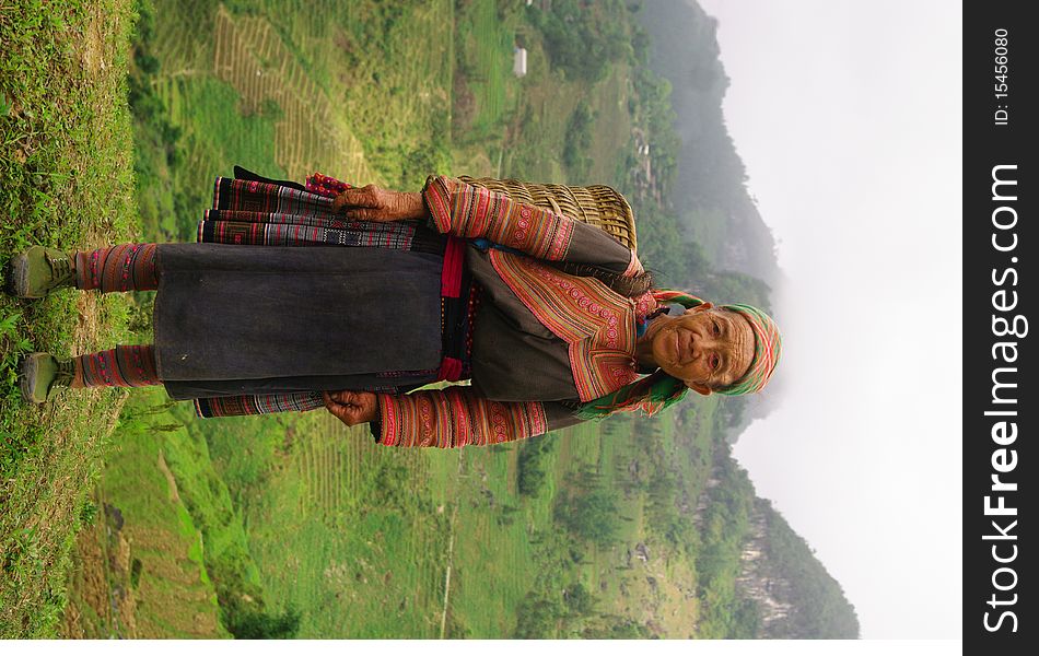 Hmong Flowered Grandmother