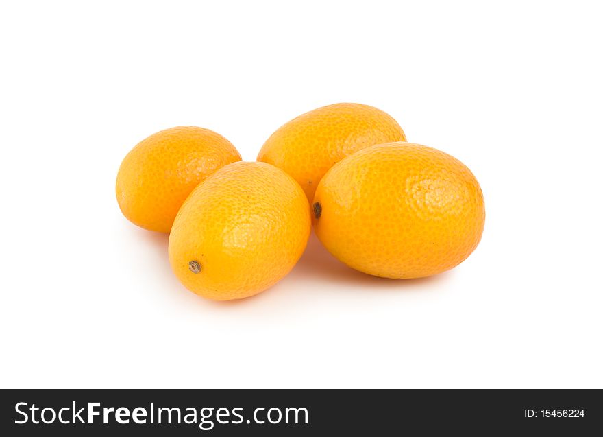 Kumquat isolated on a white background. Kumquat isolated on a white background