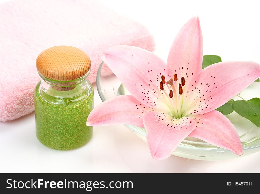 Subjects for a shower on a white background