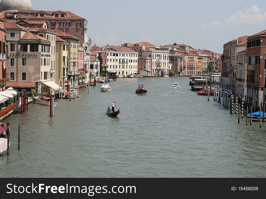 There is plenty side channels in Venice, they are instead of the streets. You walk from home straight to the water. There is plenty side channels in Venice, they are instead of the streets. You walk from home straight to the water