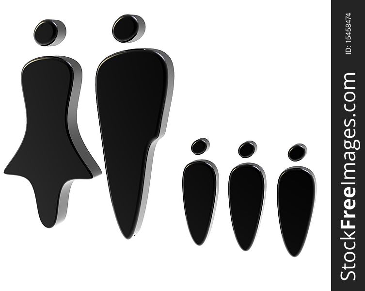 An illustration of 3d human symbols. An illustration of 3d human symbols