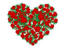 Vector Illustration Heart From Red Roses Royalty Free Stock Photo Vector Illustration Heart From Red Roses Royalty Free Stock Photo