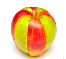Sliced Of Red And Green Apple Stock Images