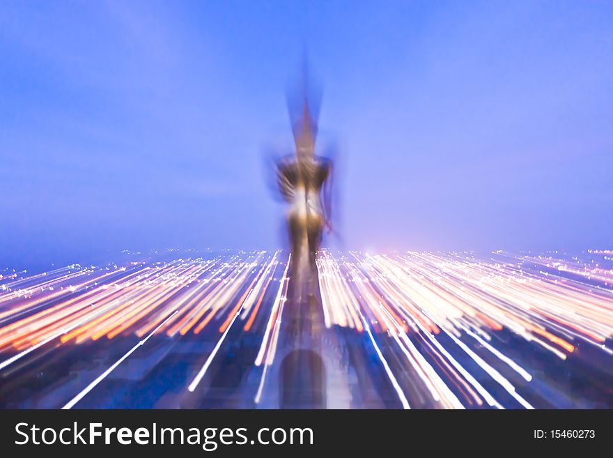 Walking Buddha statue