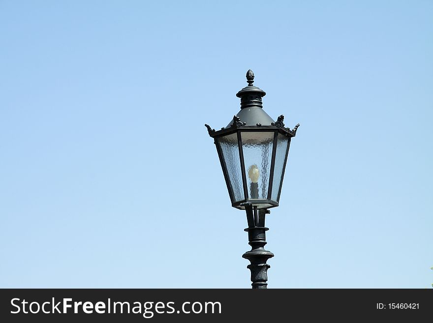 Street-lamp from forge iron. Street-lamp from forge iron