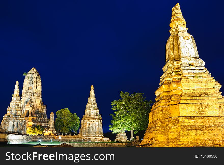 A Wat Chaiwatthanaram, Ayutthaya, Thailand. A Wat Chaiwatthanaram, Ayutthaya, Thailand