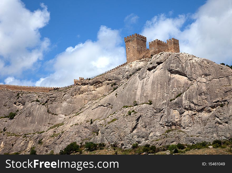 Wall of an ancient fortress Ukraine Crimea. Wall of an ancient fortress Ukraine Crimea