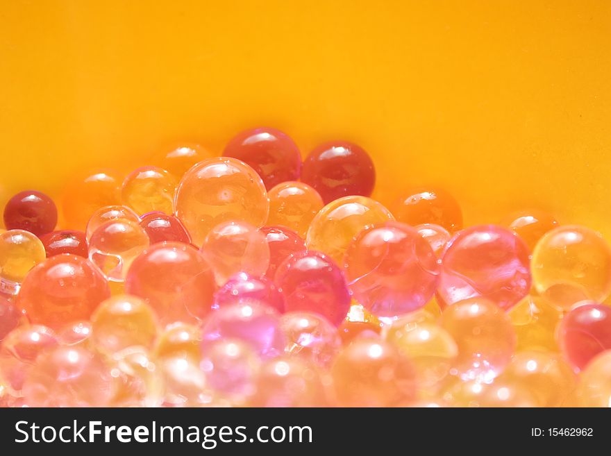 Transparent yellow red and pink bubles. Transparent yellow red and pink bubles