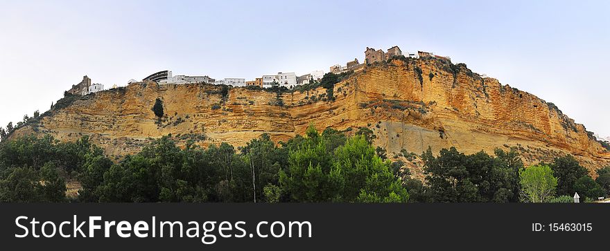 Panoramic view on beautiful town Arcos de la Frontera