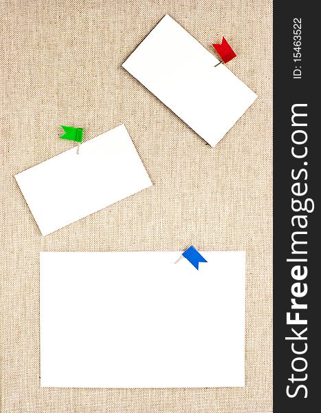 Bulletin Board and white note paper