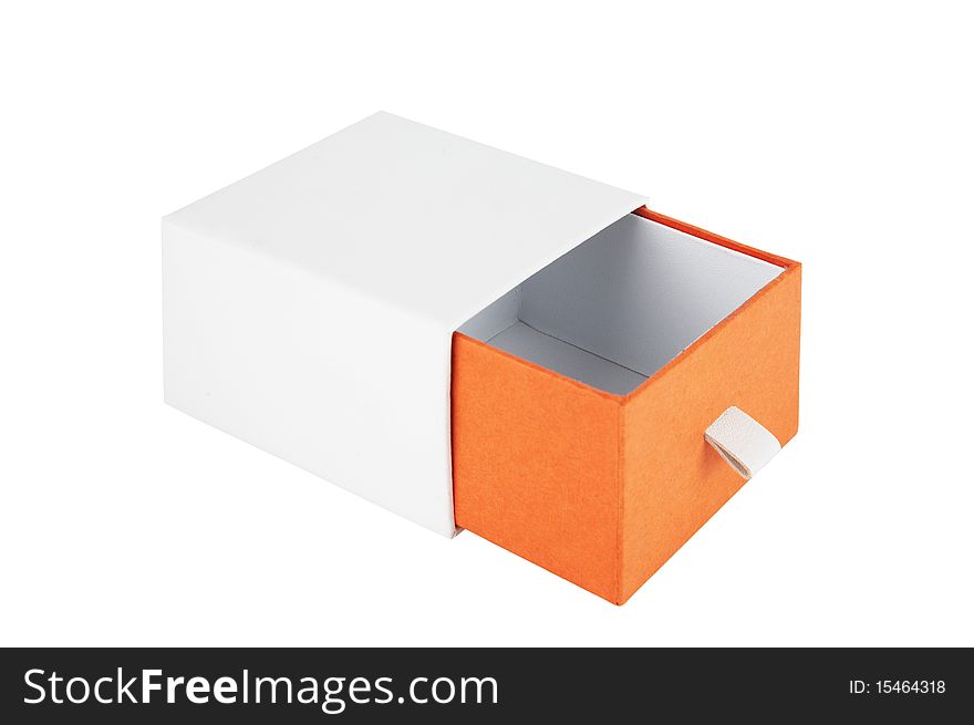 Empty cardboard box isolated on white background