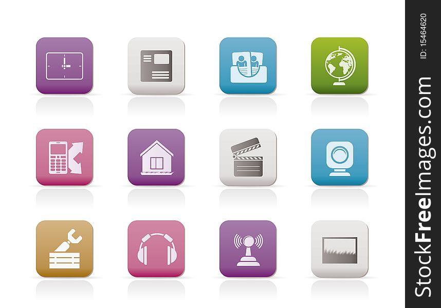 Mobile Phone And Computer Icons