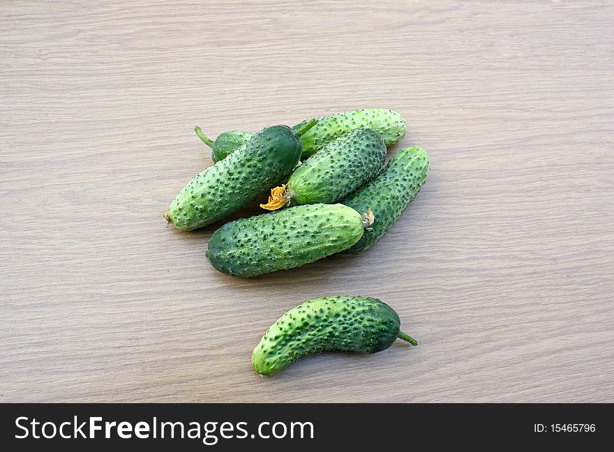 Cucumbers are on the table