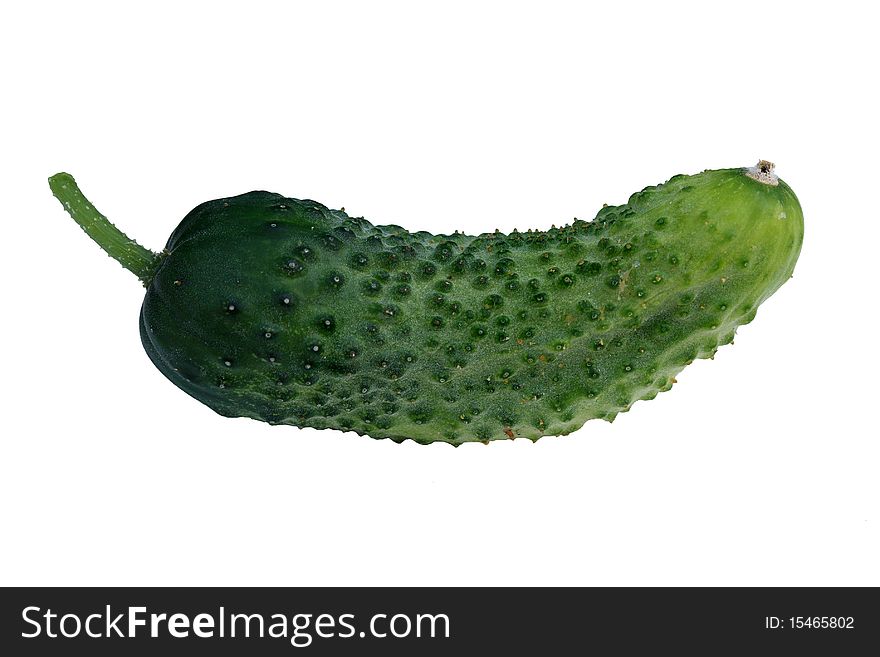 Cucumber is on the white background