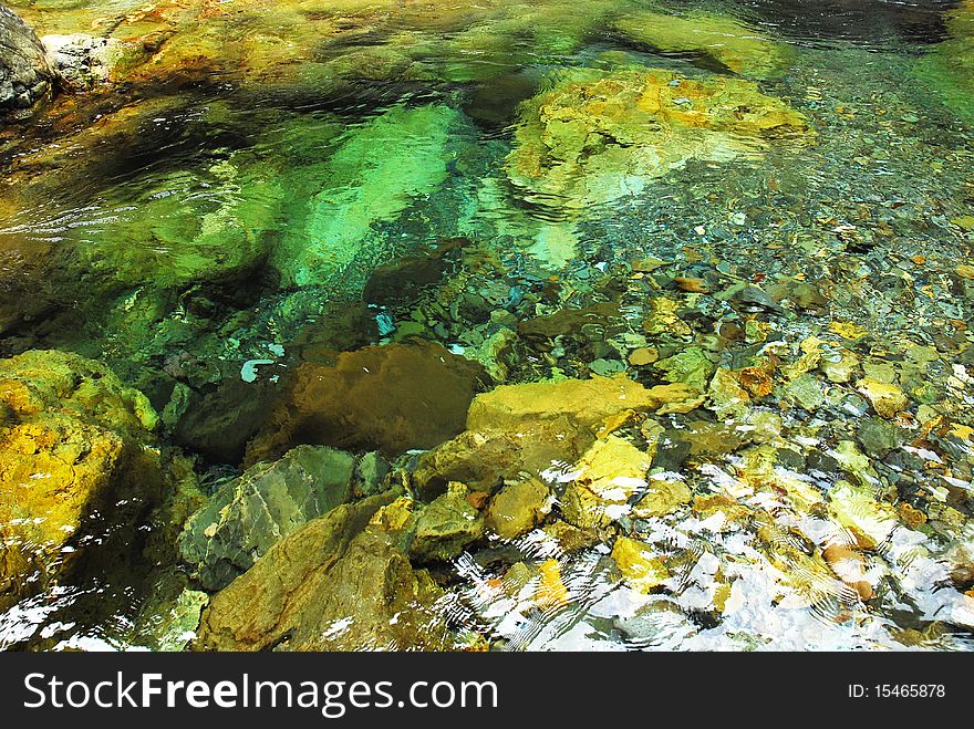 The spring water attracted the attention of me. The spring water attracted the attention of me.