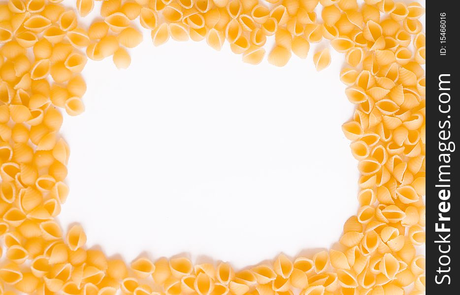 Macaroni background with isolated white center