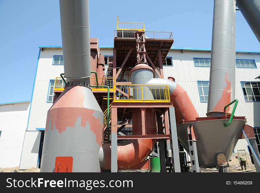 The copper ore metal production plant. The copper ore metal production plant.