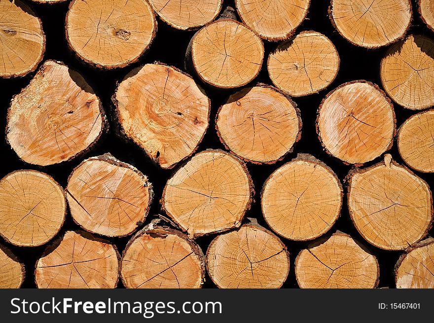 Stack of wood ready to next winter. Stack of wood ready to next winter