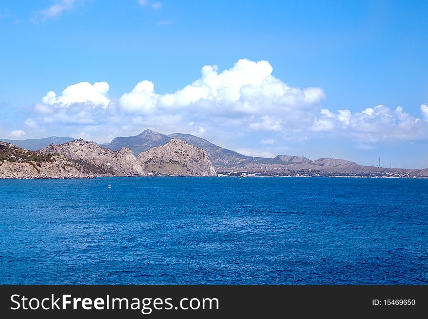 Sea landscape Black sea Ukraine Crimea