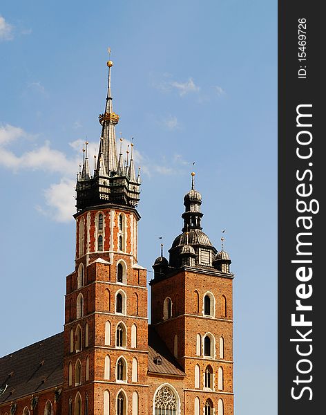 The tower of Mariacki Church in Cracow