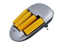 Charger And Batteries Stock Photography Charger And Batteries Stock Photography
