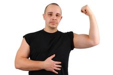 Showing Biceps Royalty Free Stock Photo