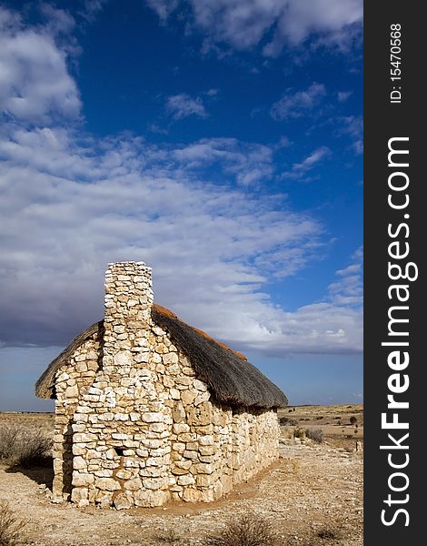 An old farmhouse at Auchterlonie in the Kgalagadi Transfrontier Park that now servers as a museum.