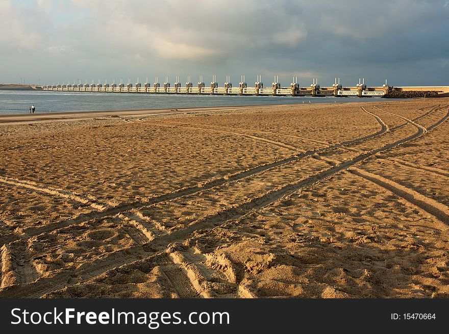 Typical dutch beach