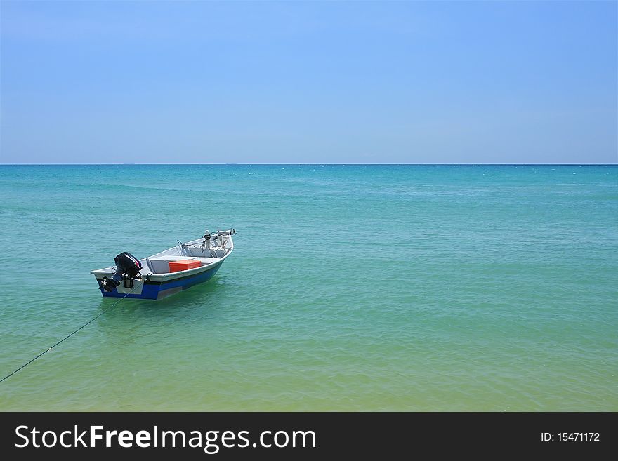 Boat on near beach