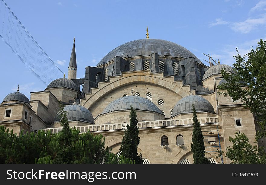 A view of Dome of Suleymaniye Mosque, Istanbul