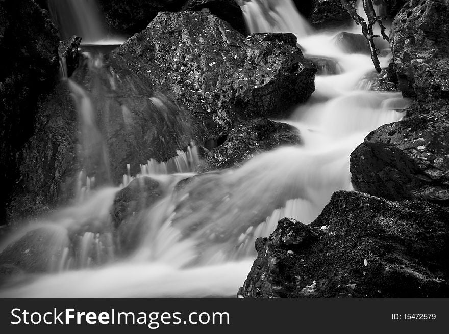 Close up of a waterfall in scotland. Close up of a waterfall in scotland