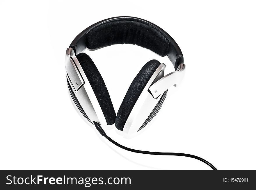 Silver headphones