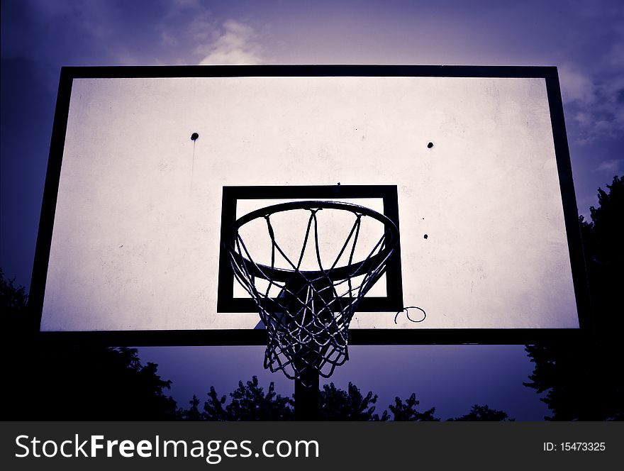 Dark Basket of a basket court