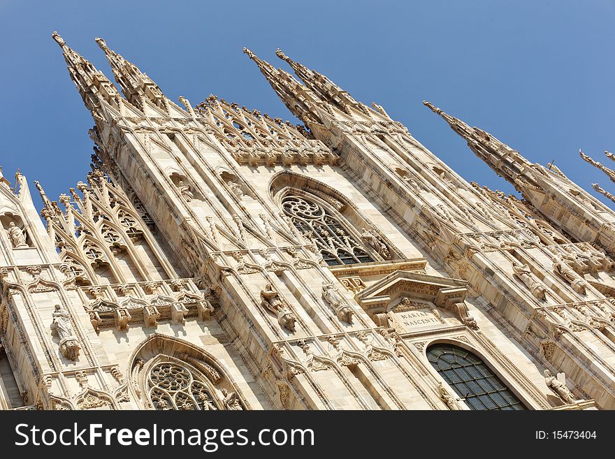 View of Milan cathedral. Duomo di Milano