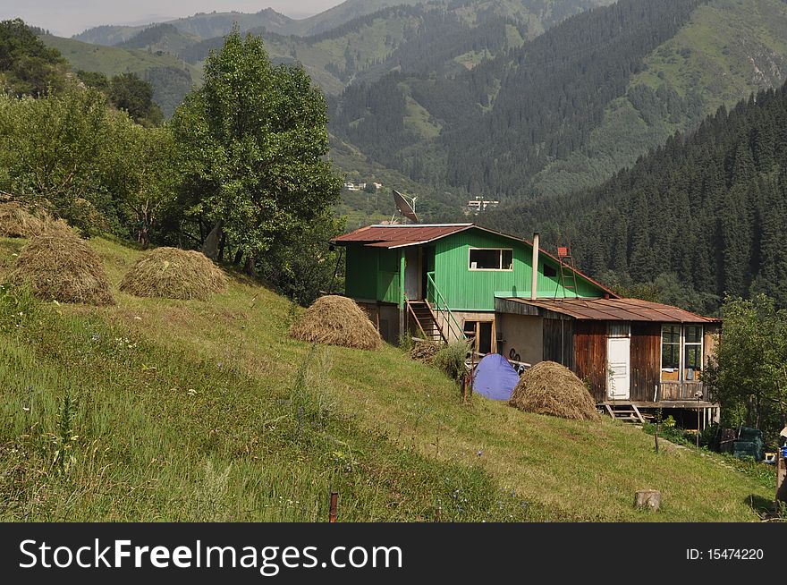House on mountainside