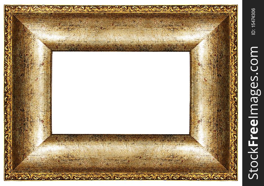 Blank frame with golden border