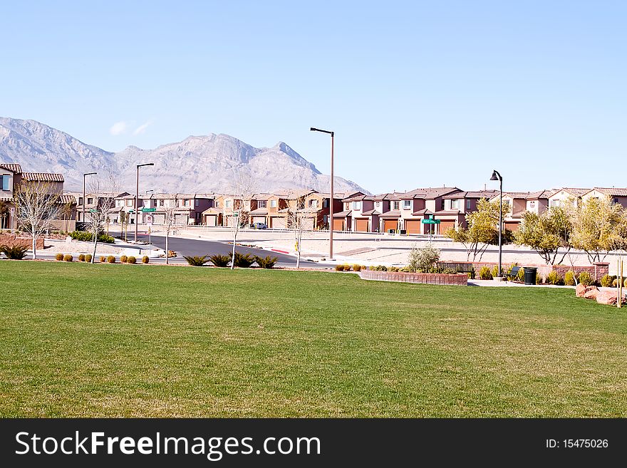 Suburban houses in a quiet southwestern neighborhood. Suburban houses in a quiet southwestern neighborhood