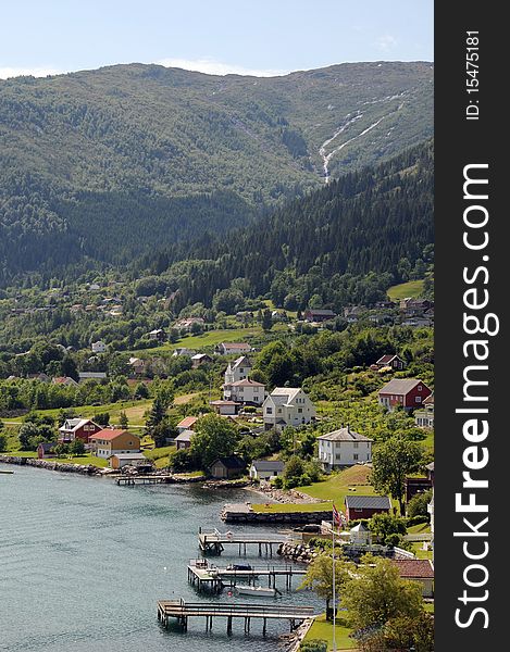 View over Sognefjord from Balestrand in Norway. View over Sognefjord from Balestrand in Norway