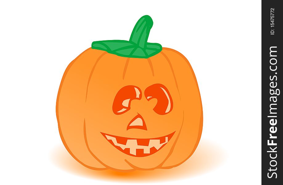 Vector pumpkin by a holiday halloween on a white background