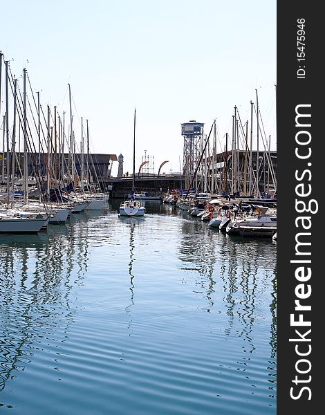 A harbor in Barcelona, Spain