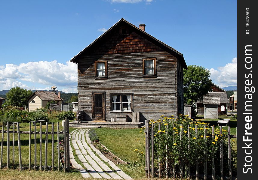 Mid 1860's western settlement at Fort Steele, Canada. Mid 1860's western settlement at Fort Steele, Canada