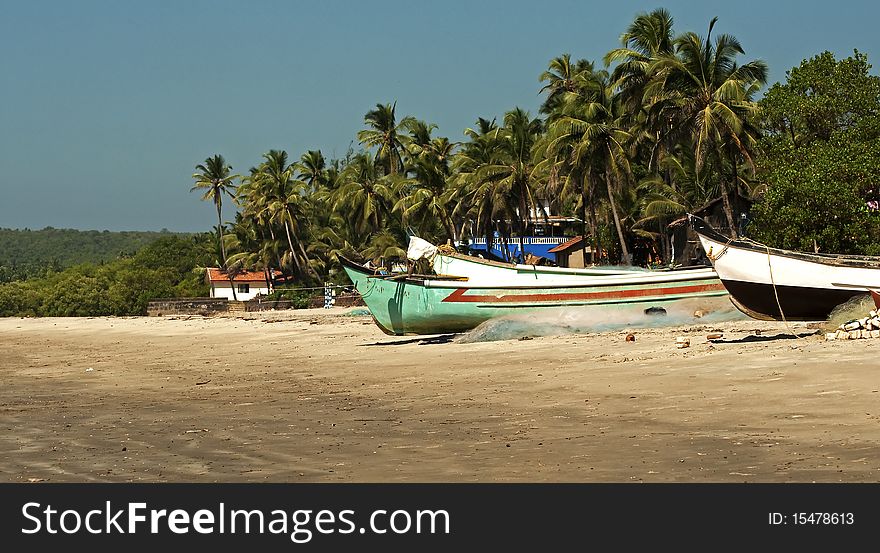 Boats on a beach