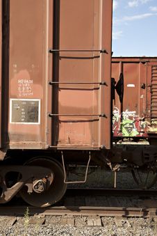 Freight Train With Graffiti Stock Image Freight Train With Graffiti Stock Image