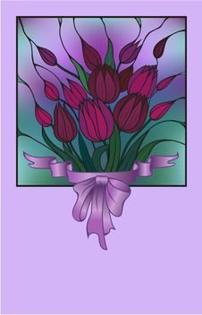 Vector Card With Bouquet Of Flowers Stock Image Vector Card With Bouquet Of Flowers Stock Image
