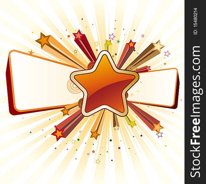 colorful explosion star and  border. colorful explosion star and  border