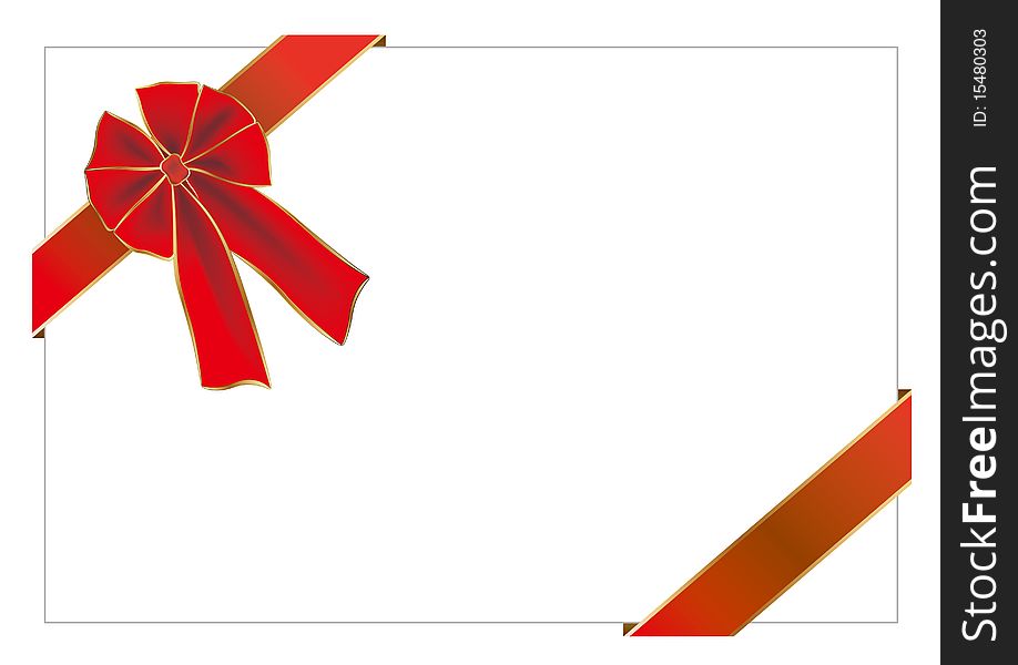 illustration-red gift bow