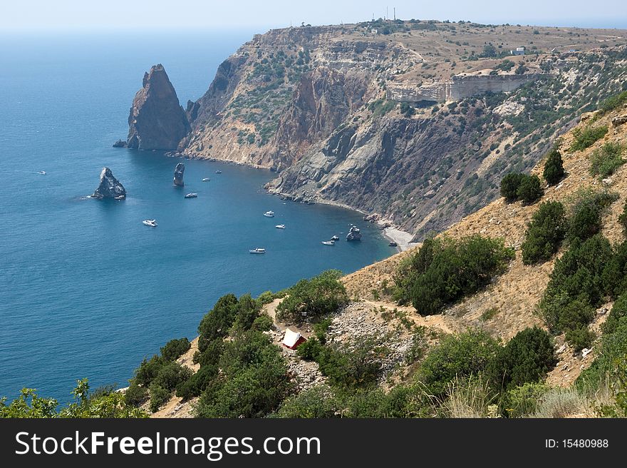 Crimean mountains, cape Fiolent, Crimea, Ukraine