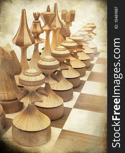 Chess - artwork in painting style