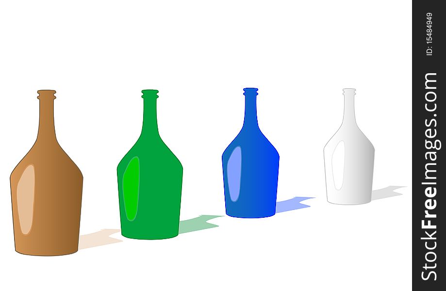 Vector Illustration A Bottles