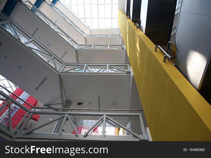 Modern court house building inside, Czech republic. Modern court house building inside, Czech republic